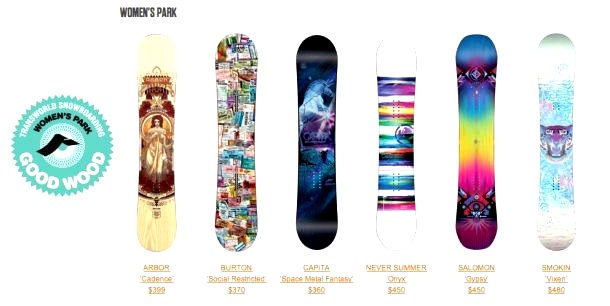 snowboards de parc pour femmes