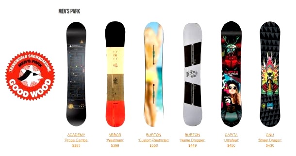 snowboards de parc pour hommes