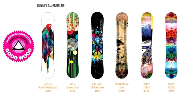 Snowboards polyvalents pour femmes