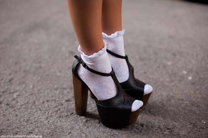 Sandales avec chaussettes