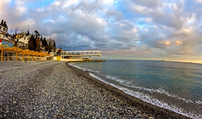 Yalta: plage Massandra