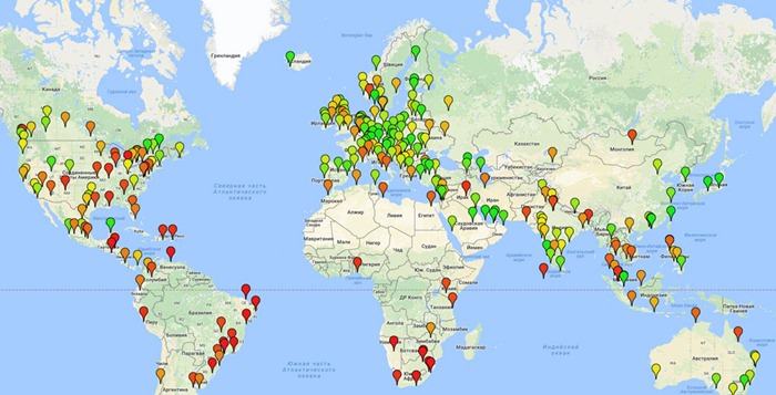 Classement des villes les plus criminelles sur la carte du monde