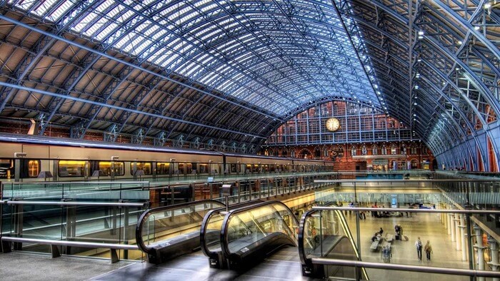 Gare de St Pancras, Londres, Royaume-Uni