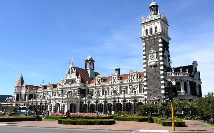 Bâtiment de la gare à Dunedin, Nouvelle-Zélande