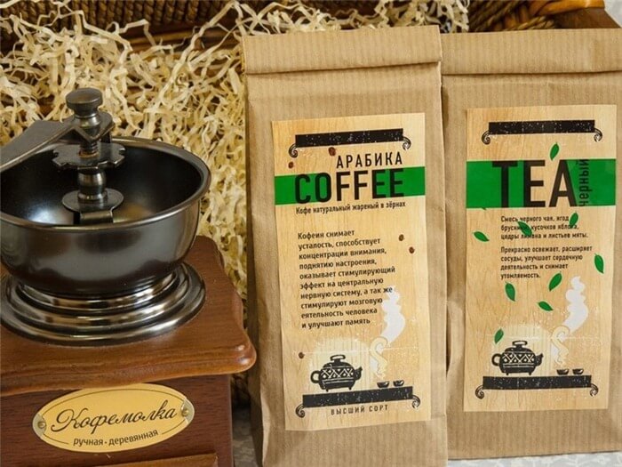 Thé ou café dans un bel emballage
