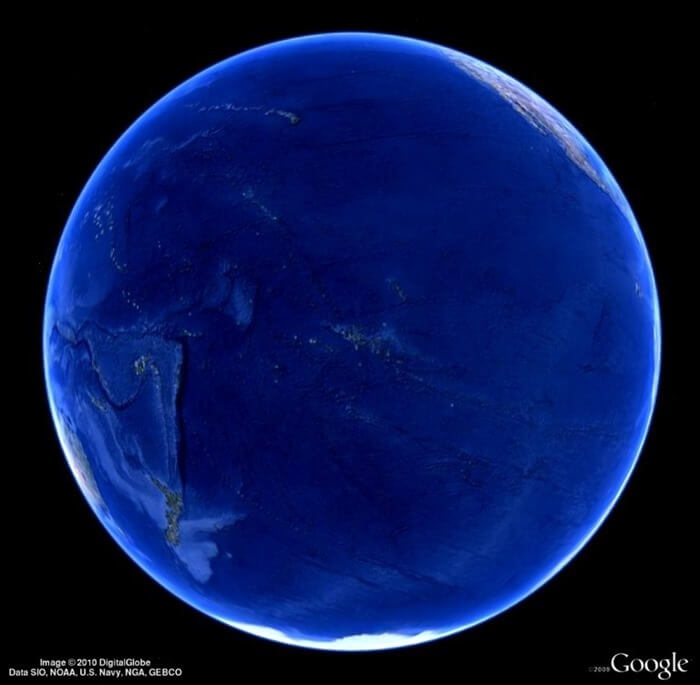 Satellite de l'océan Pacifique