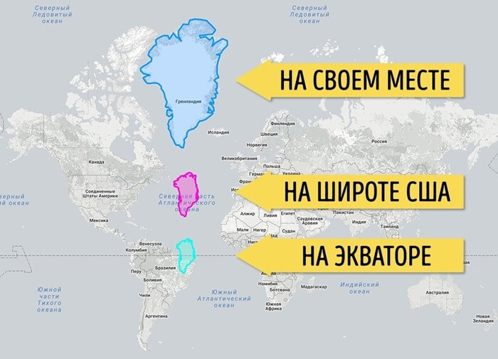 La taille du Groenland placée à l'équateur