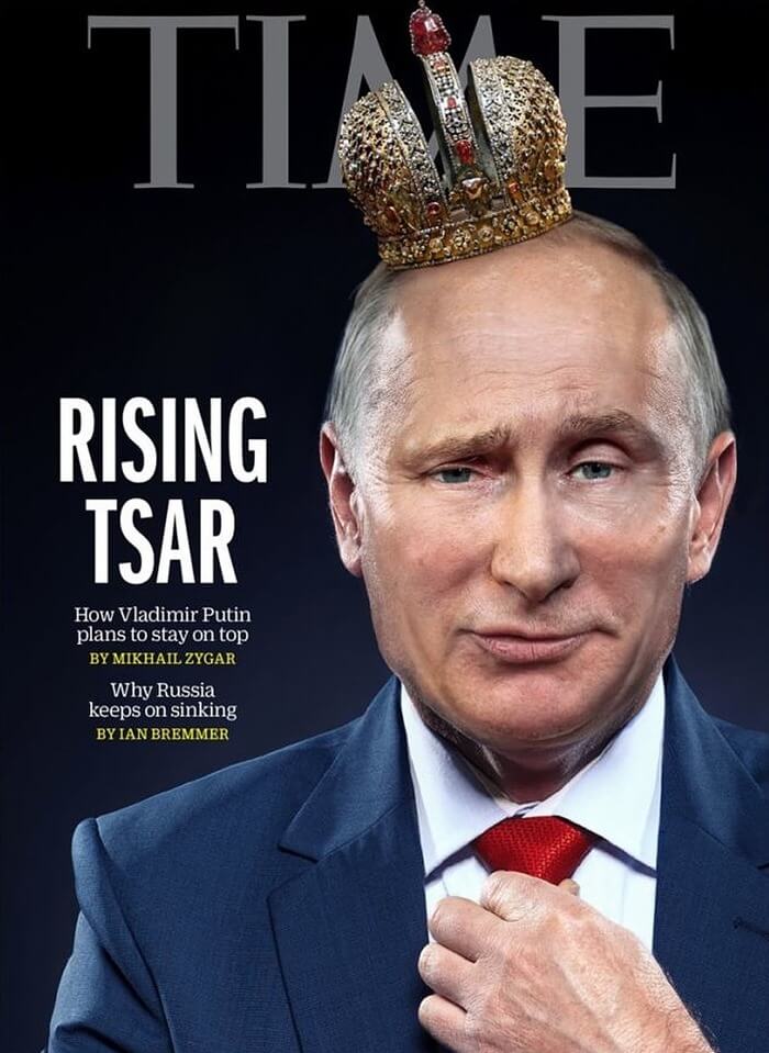 Le tsar Vladimir Poutine en couverture de TIME 2018 Le tsar Vladimir Poutine en couverture de TIME 2018