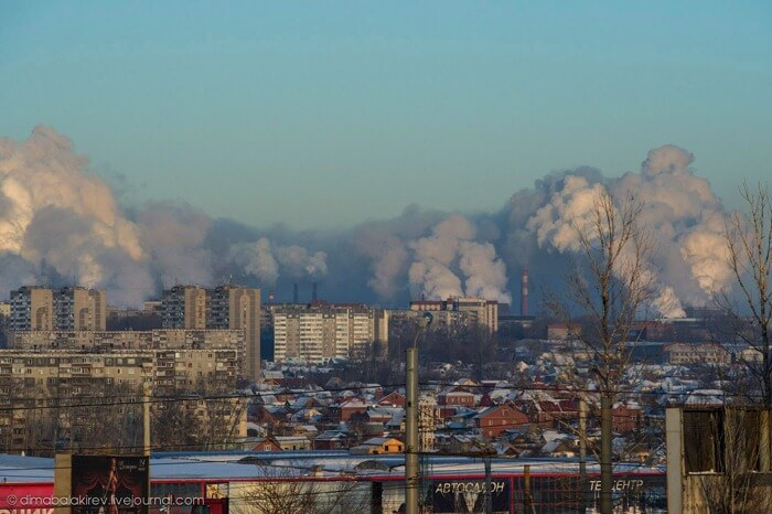 Tcheliabinsk, smog sur la ville