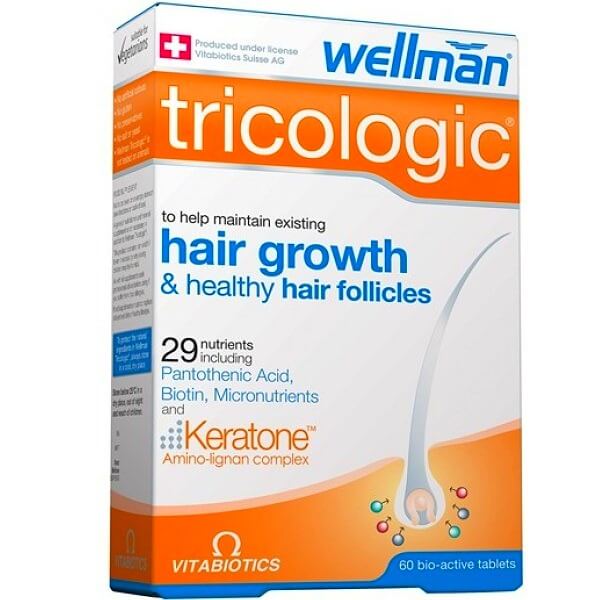 Vitamines Wellman Tricologic pour la calvitie masculine