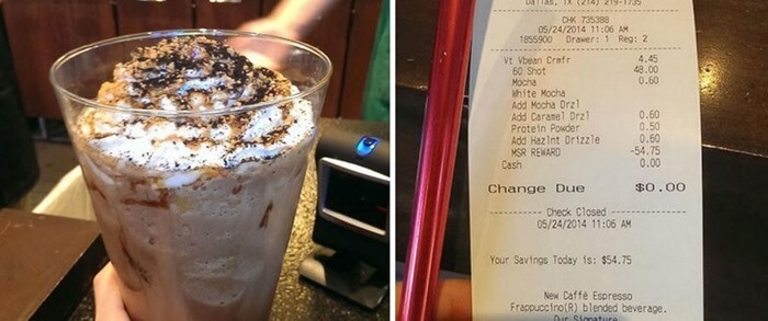 Frappuccino aux gousses de vanille et moka Sexagintuple
