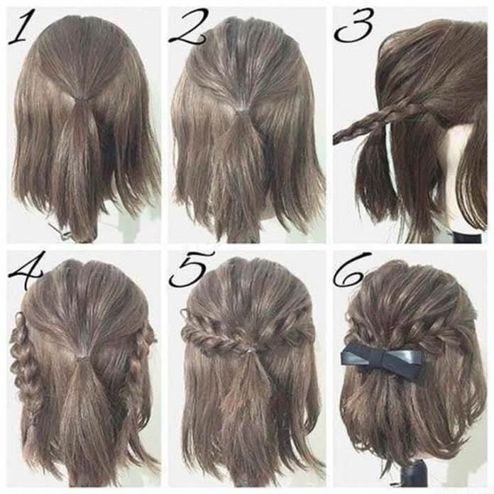 Coiffure pour cheveux courts