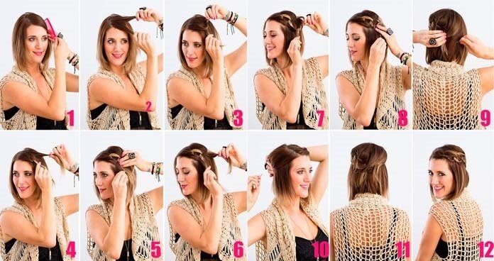 Coiffure sur un carré