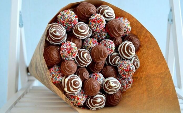 Bouquet de chocolat en cadeau pour la nouvelle année 2020