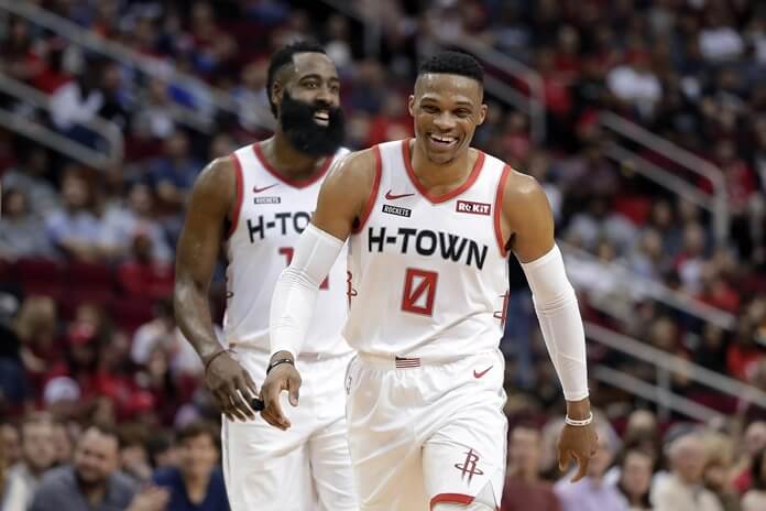 James Harden et Russell Westbrook James Harden et Russell Westbrook